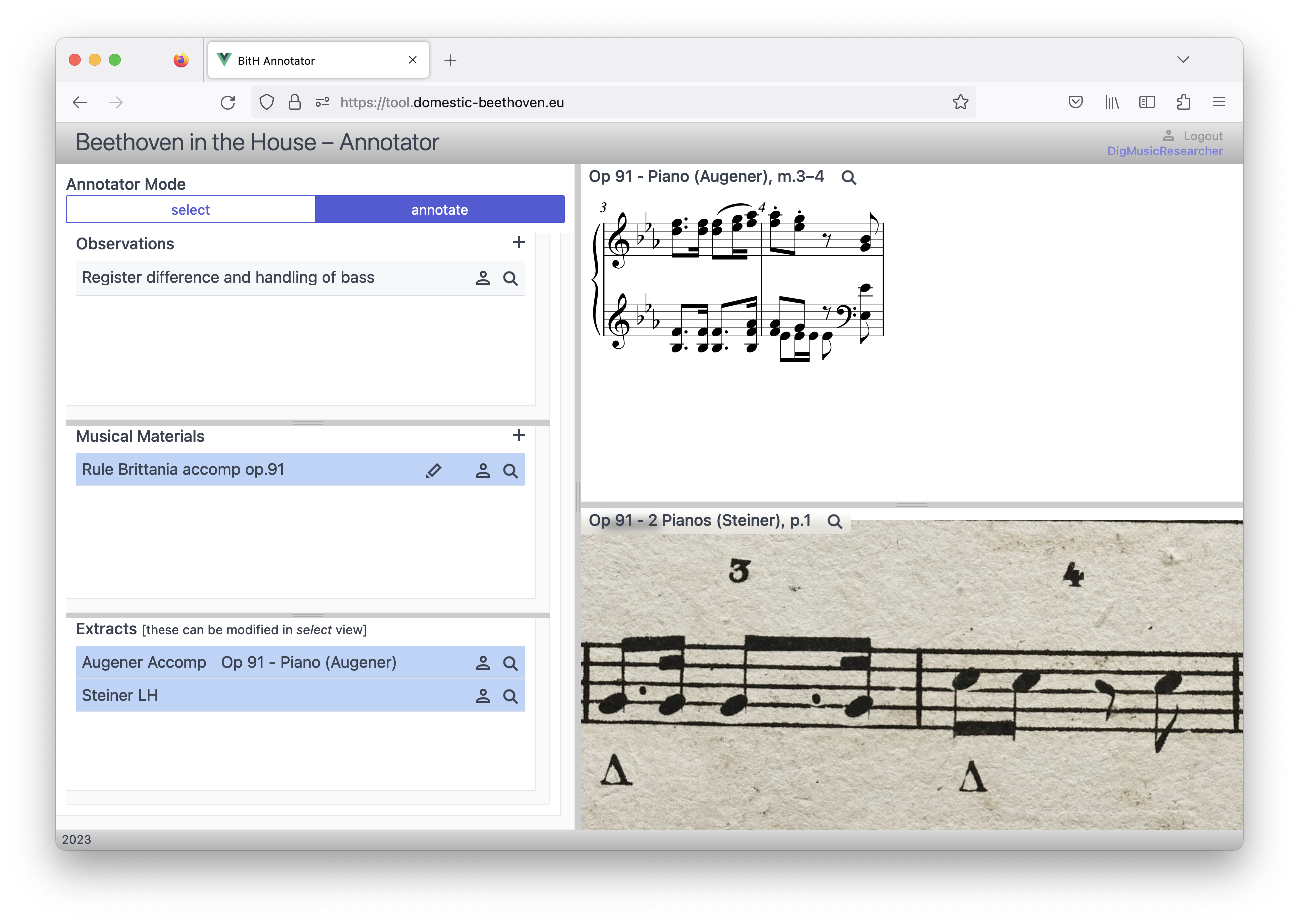 Annotator Pane of Version 2.0